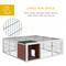 Show in main carousel: PawHut 64-in Wooden Outdoor Rabbit Hutch slide 4 of 9