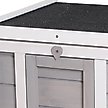Show in main carousel: PawHut Wooden Rabbit Hutch with Openable & Waterproof Roof, Grey slide 9 of 9