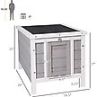 Show in main carousel: PawHut Wooden Rabbit Hutch with Openable & Waterproof Roof, Grey slide 3 of 9