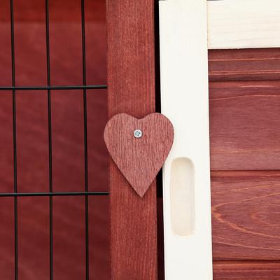 Show full view: PawHut 54-in 2-Story Indoor/Outdoor Rabbit Hutch slide 9 of 9