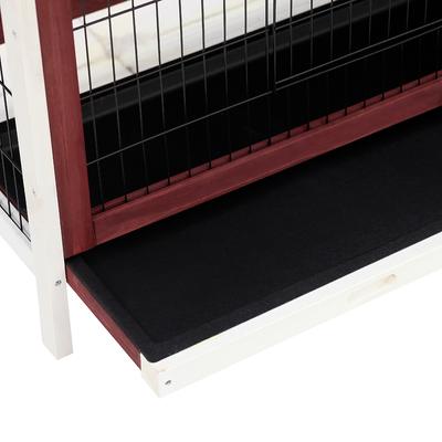 Show full view: PawHut 54-in 2-Story Indoor/Outdoor Rabbit Hutch slide 8 of 9