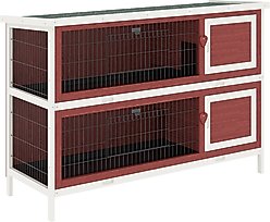 PawHut 54-in 2-Story Indoor/Outdoor Rabbit Hutch