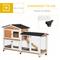 Show in main carousel: PawHut 62-in Wooden Rabbit Hutch with Wheels, Natural Wood slide 5 of 9