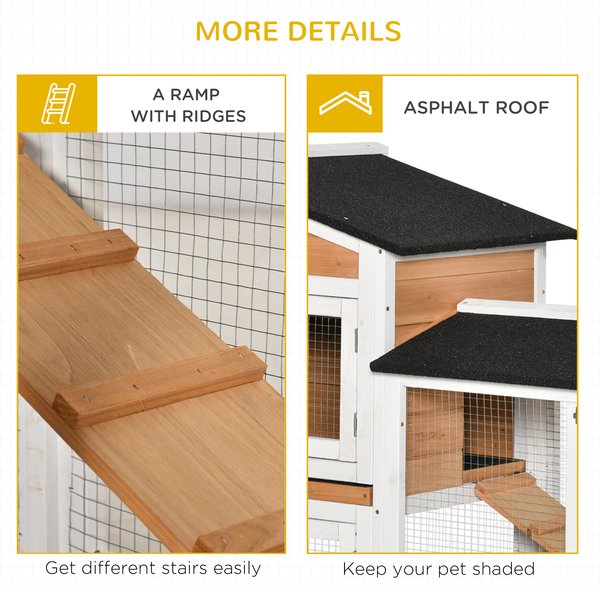 PawHut 62-in Outdoor Rabbit Hutch