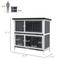 Show in main carousel: PawHut Wooden Indoor/Outdoor Rabbit Hutch, Gray slide 3 of 9
