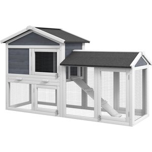 PawHut Indoor Wooden Rabbit Hutch