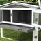 Show in main carousel: PawHut 61-in 2-Story Indoor/Outdoor Rabbit Hutch, Light Grey slide 8 of 9