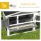 Show in main carousel: PawHut 61-in 2-Story Indoor/Outdoor Rabbit Hutch, Light Grey slide 6 of 9