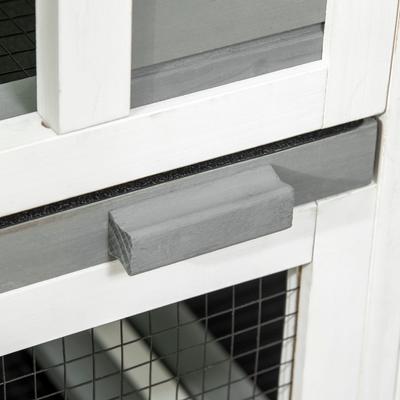 Show full view: PawHut 3 Story Indoor Wooden Rabbit Hutch slide 8 of 9