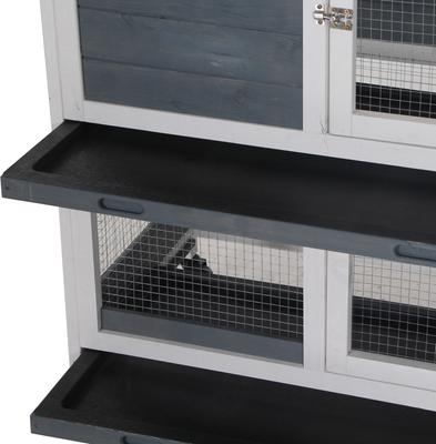Show full view: PawHut Elevated Indoor Wooden Rabbit Hutch slide 8 of 10