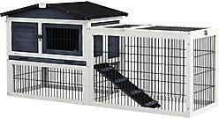 PawHut 2 Level Wooden Rabbit Hutch