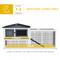 Show in main carousel: PawHut 2-Level Outdoor Wooden Rabbit Hutch, Dark Gray slide 4 of 10