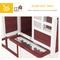 Show in main carousel: PawHut 48-in Wooden Waterproof Rabbit Hutch, Multi-colored slide 6 of 9