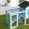 Show in main carousel: PawHut 48-in Wooden Waterproof Rabbit Hutch, Sky Blue slide 8 of 9