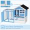 Show in main carousel: PawHut 48-in Wooden Waterproof Rabbit Hutch, Sky Blue slide 5 of 9