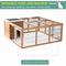 Show in main carousel: PawHut Indoor/Outdoor Waterproof Rabbit Hutch, Natural Wood slide 5 of 9