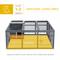 Show in main carousel: PawHut Indoor/Outdoor Waterproof Rabbit Hutch, Charcoal Gray slide 4 of 9