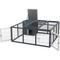 Show in main carousel: PawHut Indoor/Outdoor Waterproof Rabbit Hutch, Charcoal Gray slide 7 of 9