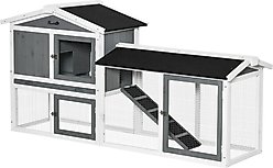 PawHut Outdoor Wooden Rabbit Hutch slide 1 of 9