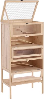 Show full view: PawHut 23-in 5-Tier Wooden Hamster Cage slide 8 of 10