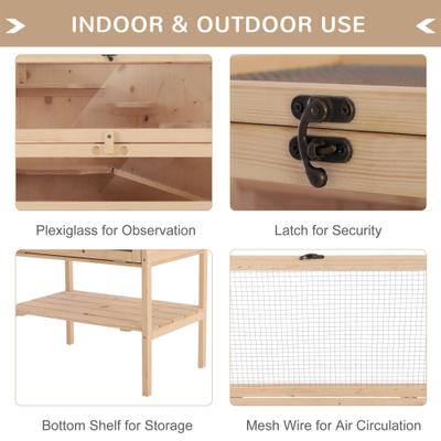 Show full view: PawHut 23-in 5-Tier Wooden Hamster Cage slide 6 of 10