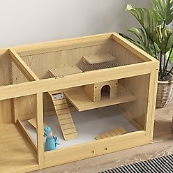 PawHut 39-in Wooden Activity Center Hamster Cage slide 2 of 9