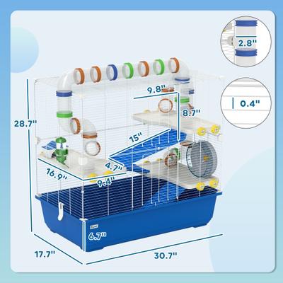 Show full view: PawHut 4-Tier Hamster Cage slide 3 of 9
