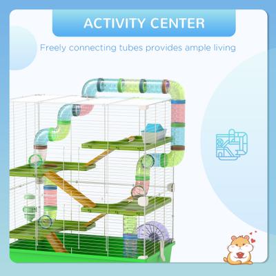 Show full view: PawHut 23-in 5-Tier Hamster Cage slide 4 of 9
