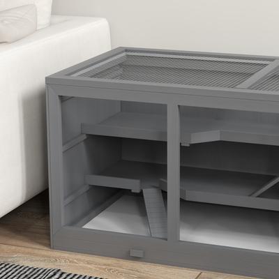 Show full view: PawHut 45-in Wooden Hamster Cage slide 9 of 9