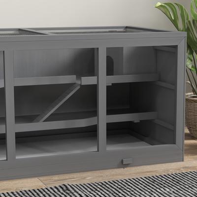 Show full view: PawHut 45-in Wooden Hamster Cage slide 8 of 9