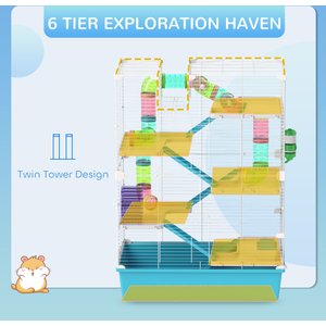 PawHut 6 Tier Hamster Cage