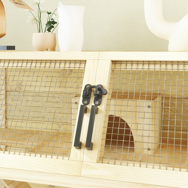PawHut Wheeled Hamster Cage with Storage Shelf