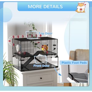 PawHut Deep Glass Bottom Hamster Cage