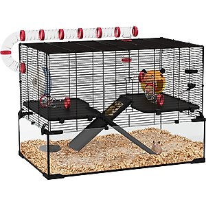 PawHut Deep Glass Bottom Hamster Cage
