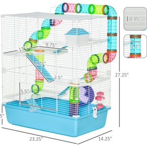 PawHut 5-Tier Hamster Cage, Light Blue