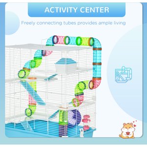PawHut 5-Tier Hamster Cage, Light Blue
