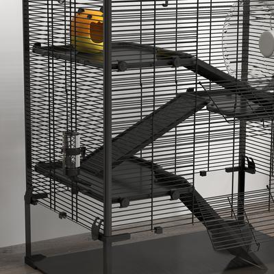 Show full view: PawHut 4 Tier Deep Glass Bottom Hamster Cage slide 9 of 9