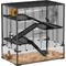 Show in main carousel: PawHut 4 Tier Deep Glass Bottom Hamster Cage slide 1 of 9