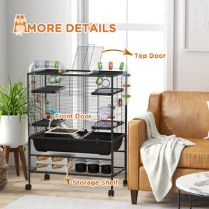 PawHut Wheeled Hamster Cage