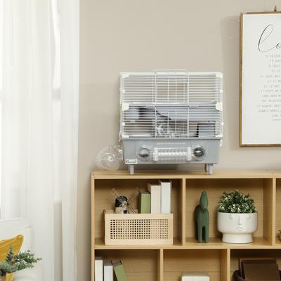 Show full view: PawHut 2-Tier Hamster Cage slide 8 of 9