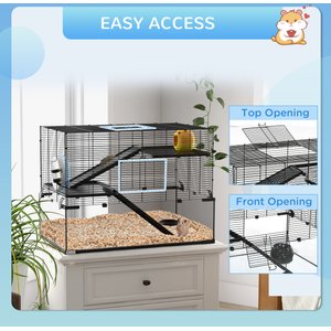 PawHut Hamster Cage, Black