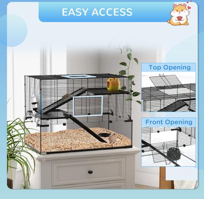 PawHut Hamster Cage, Black