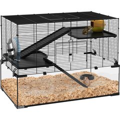 PawHut Hamster Cage, Black