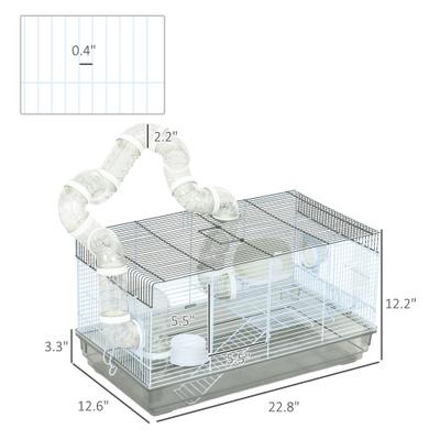 Show full view: PawHut 2 Level Hamster Cage slide 3 of 9