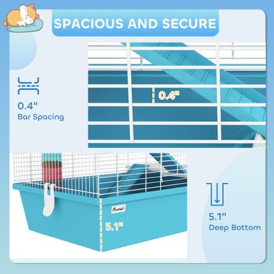 Show full view: PawHut 4 Level Hamster Cage slide 7 of 9