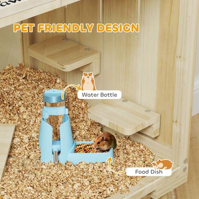 Show full view: PawHut Wooden Hamster Cage with Legs slide 5 of 10