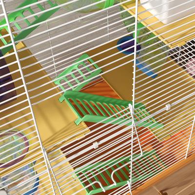 Show full view: PawHut 5-Tier Metal Wire Hamster Cage, Orange slide 8 of 10