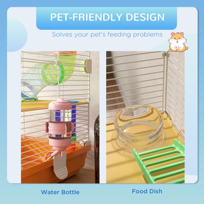 Show full view: PawHut 5-Tier Metal Wire Hamster Cage, Orange slide 5 of 10