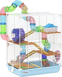 PawHut 5-Tier Metal Wire Hamster Cage, Light Blue
