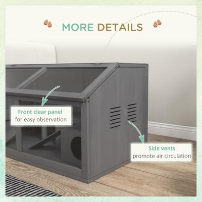 Show full view: PawHut Wooden Hamster Cage slide 6 of 9